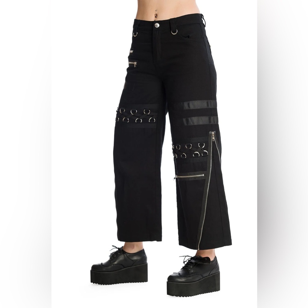 Banned Alternative Ember 3/4 Length Grunge Trousers